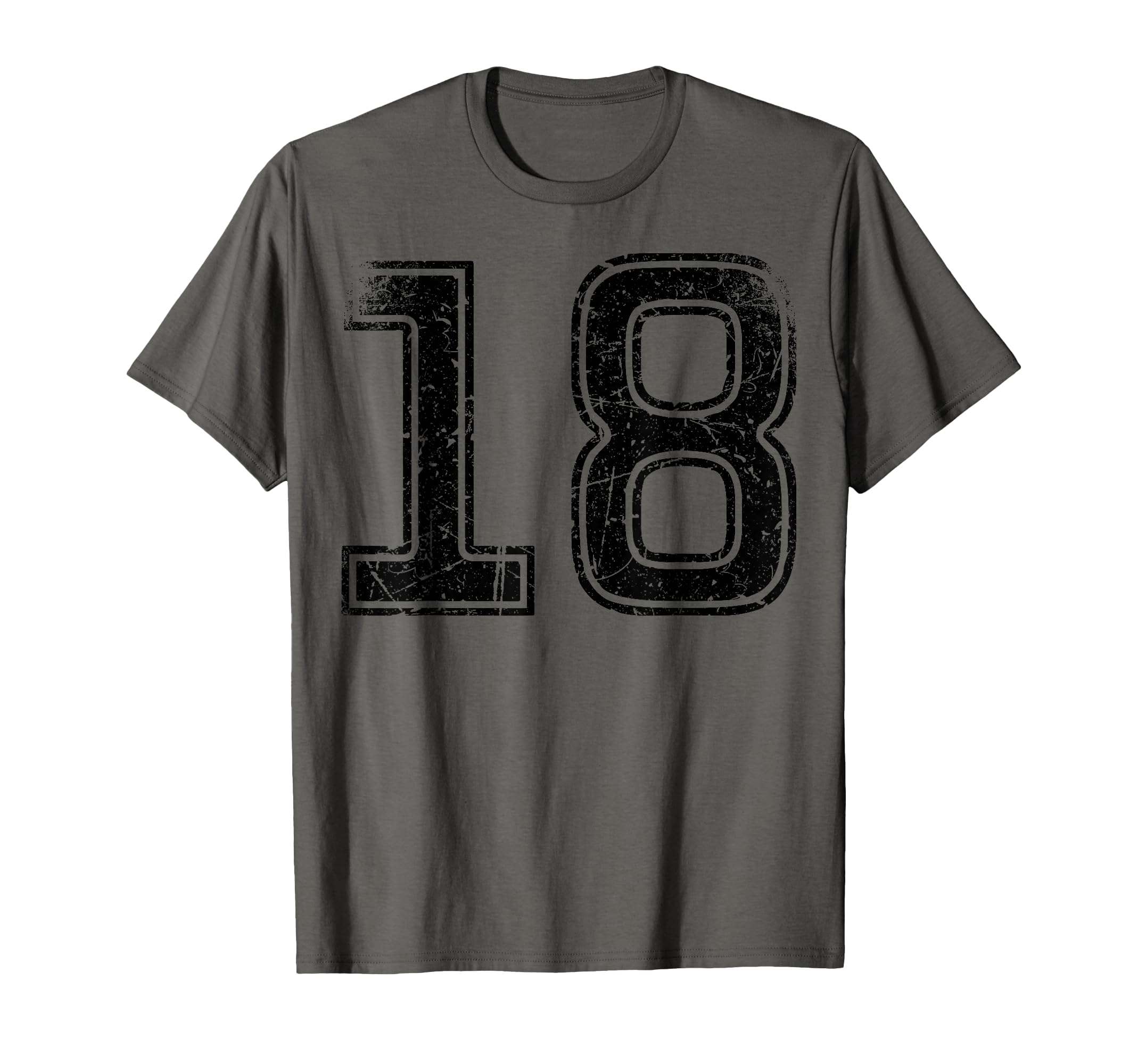 Sport Team Black Number 18 T-Shirt - Custom Art Print Unisex - T-Shirt, Sweatshirt, Hoodie