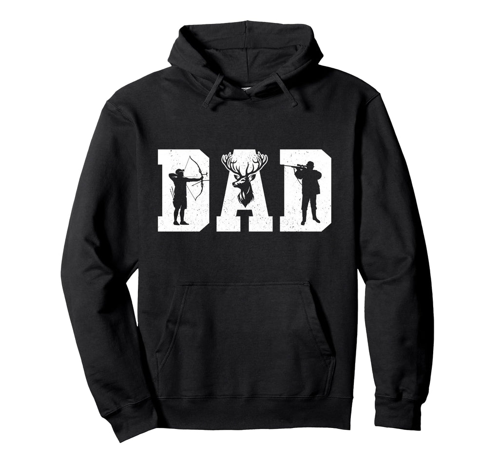 Hunting Dad Deer Hunter Bow Hunting Hoodie - Fun Novelty Design Men Women - T-Shirt, Sweatshirt, Hoodie