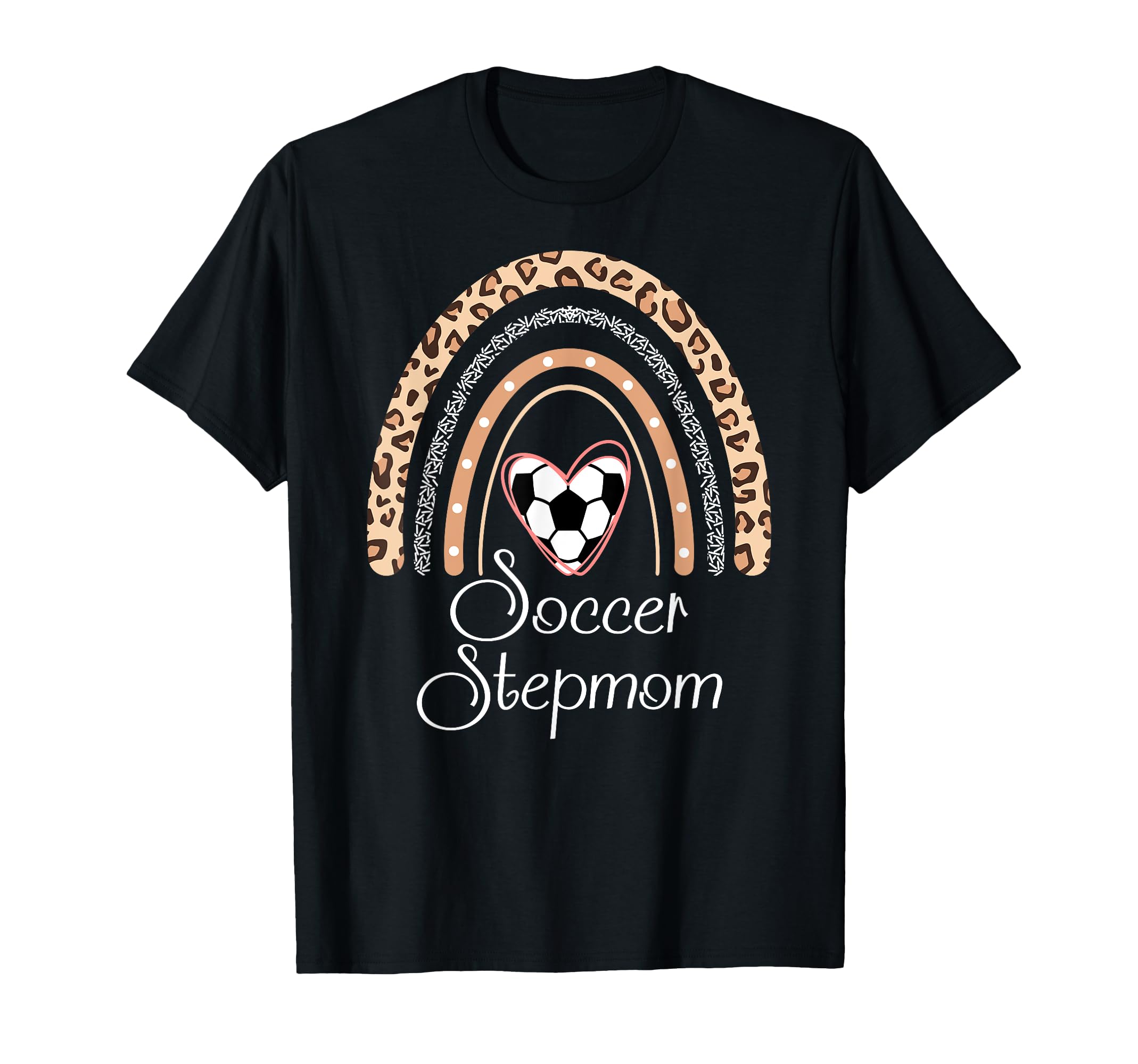 Soccer Stepmom Boho Rainbow Funny Soccer T-Shirt - Graphic Print Unisex - T-Shirt, Sweatshirt, Hoodie