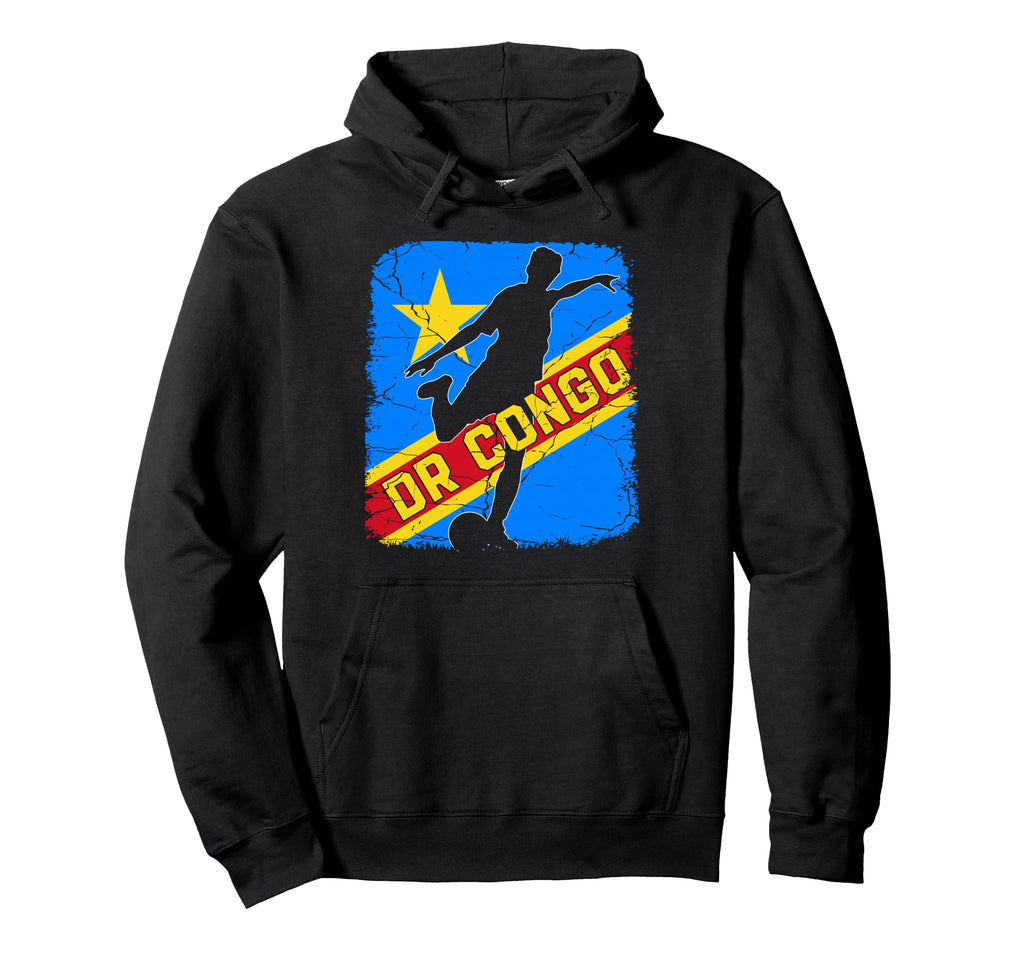Dr Congo Soccer Team Dr Congo Flag Hoodie - Minimalist Print for Adults - T-Shirt, Sweatshirt, Hoodie