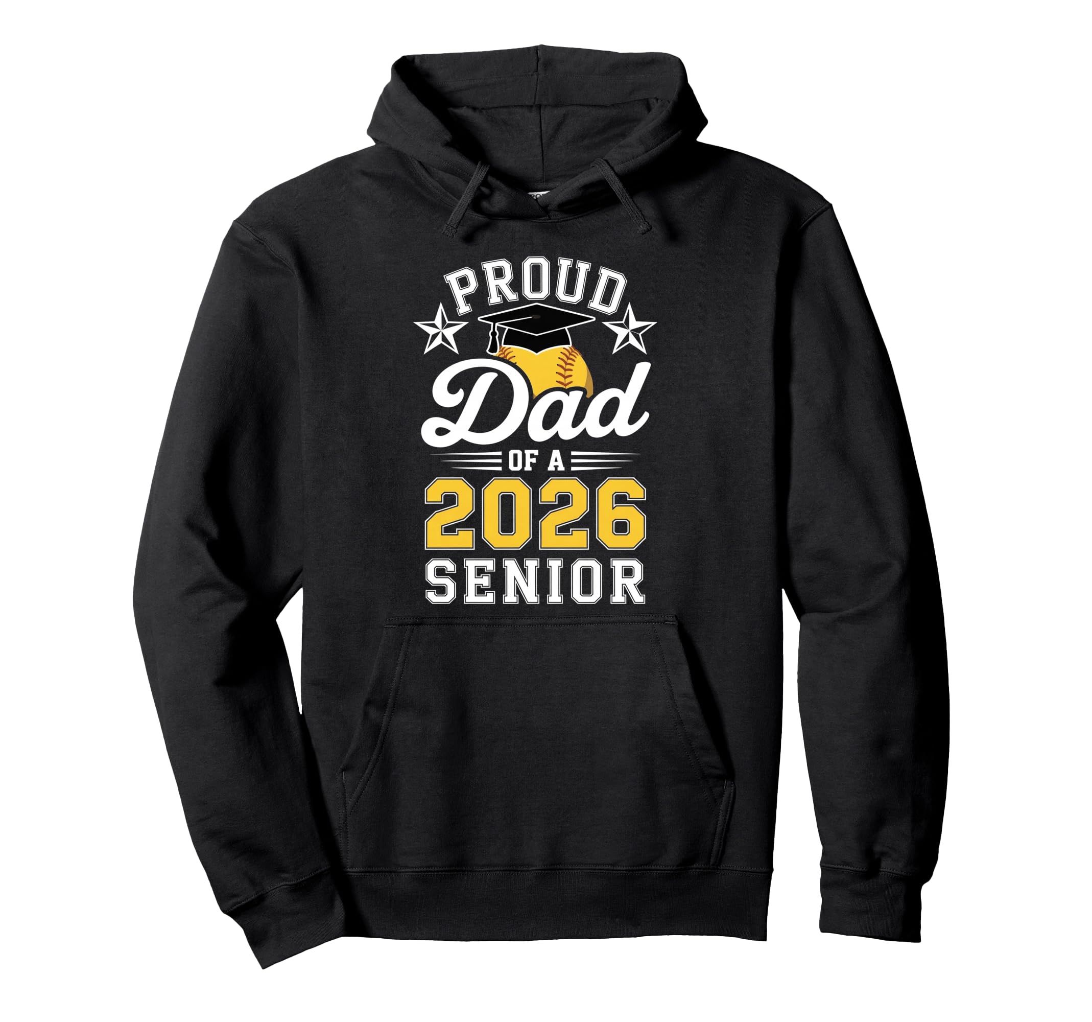 Proud Dad 2026 Senior Softball Graduate Hoodie - Unique Graphic Men Women - T-Shirt, Sweatshirt, Hoodie