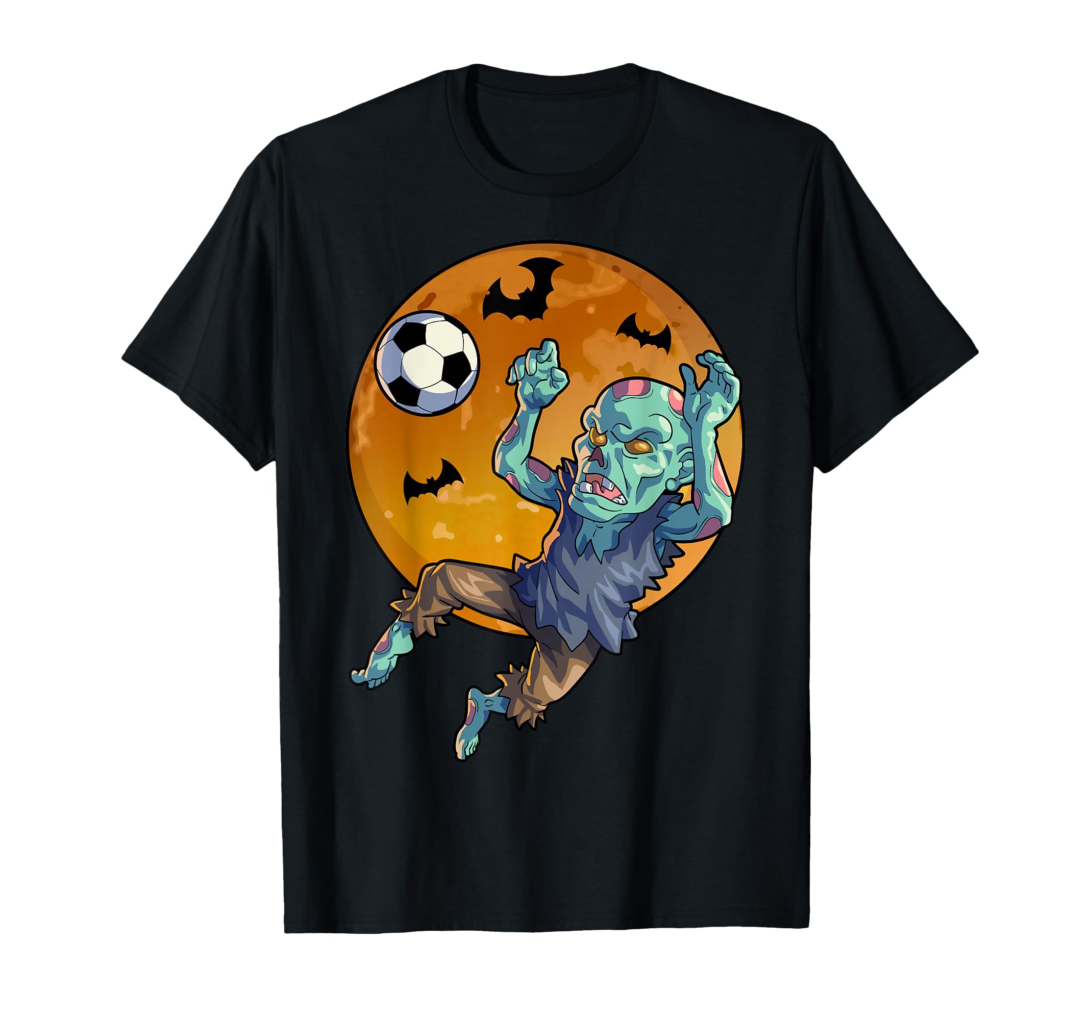 Soccer Zombie Halloween Soccer T-Shirt - Streetwear Style for Adults - T-Shirt, Sweatshirt, Hoodie