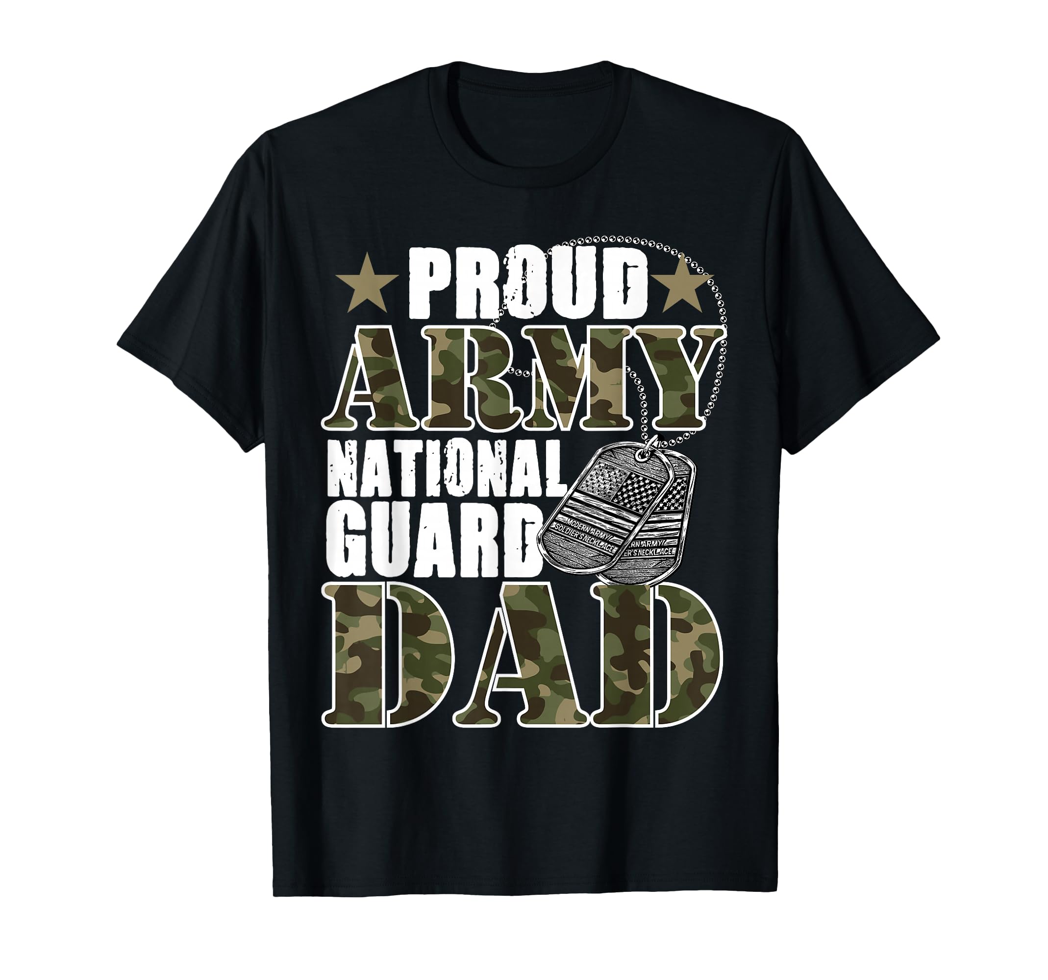 Proud Army National Guard Dad Camo T-Shirt - Custom Art Print Unisex - T-Shirt, Sweatshirt, Hoodie