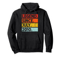 16Th Birthday Gifts Legend Since July 2010 Hoodie - Trendy Graphic Unisex - T-Shirt, Sweatshirt, Hoodie
