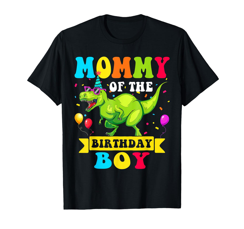 Mommy Birthday Dinosaur Raptor Funny T-Shirt - Minimalist Print Men Women - T-Shirt, Sweatshirt, Hoodie