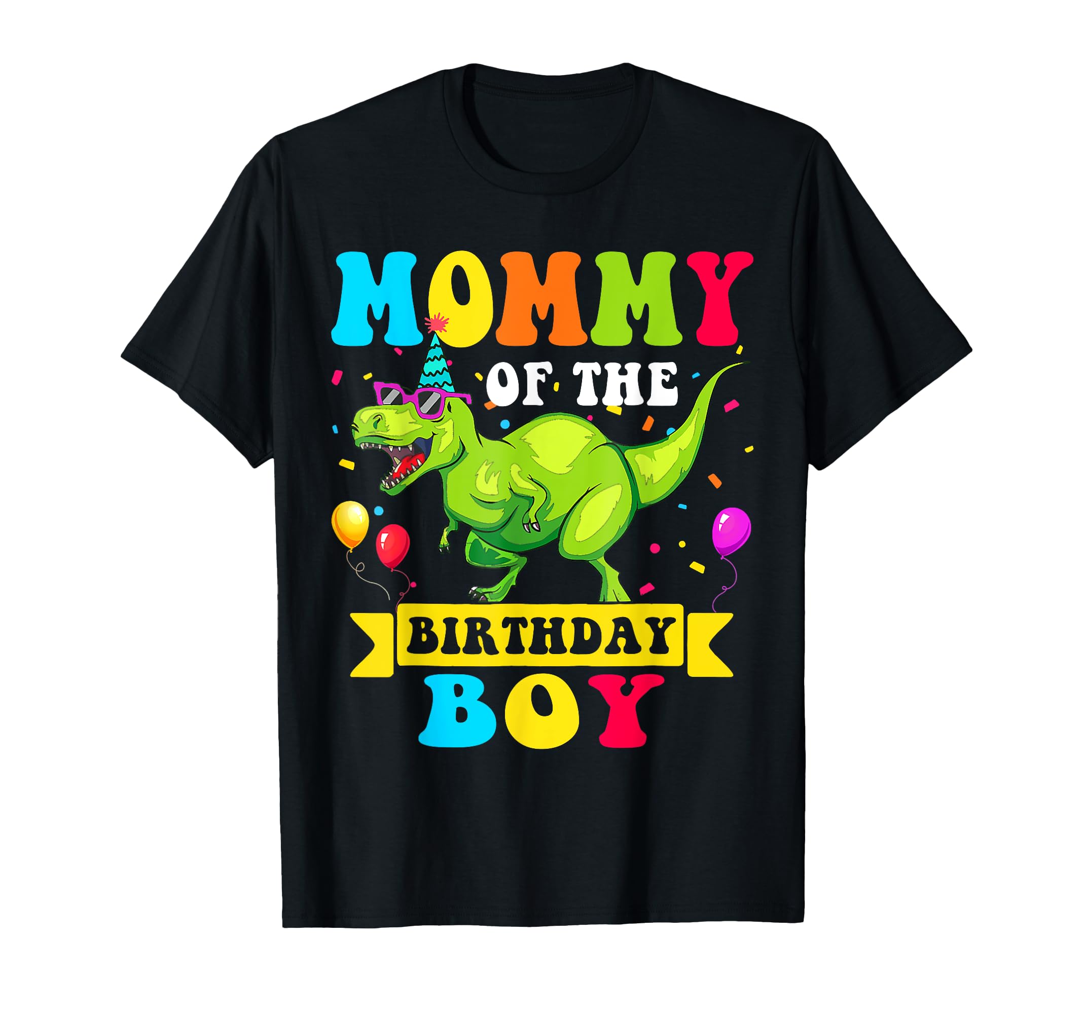 Mommy Birthday Dinosaur Raptor Funny T-Shirt - Minimalist Print Men Women - T-Shirt, Sweatshirt, Hoodie
