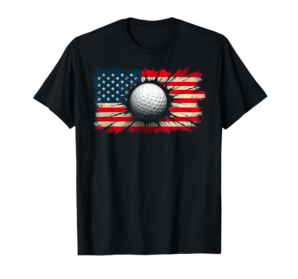 Us Flag Golf Golfer Golfing Dad T-Shirt - Aesthetic Graphic Men Women - T-Shirt, Sweatshirt, Hoodie