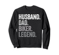 Husband Dad Biker Funny Sweatshirt - Aesthetic Graphic for Adults - T-Shirt, Sweatshirt, Hoodie