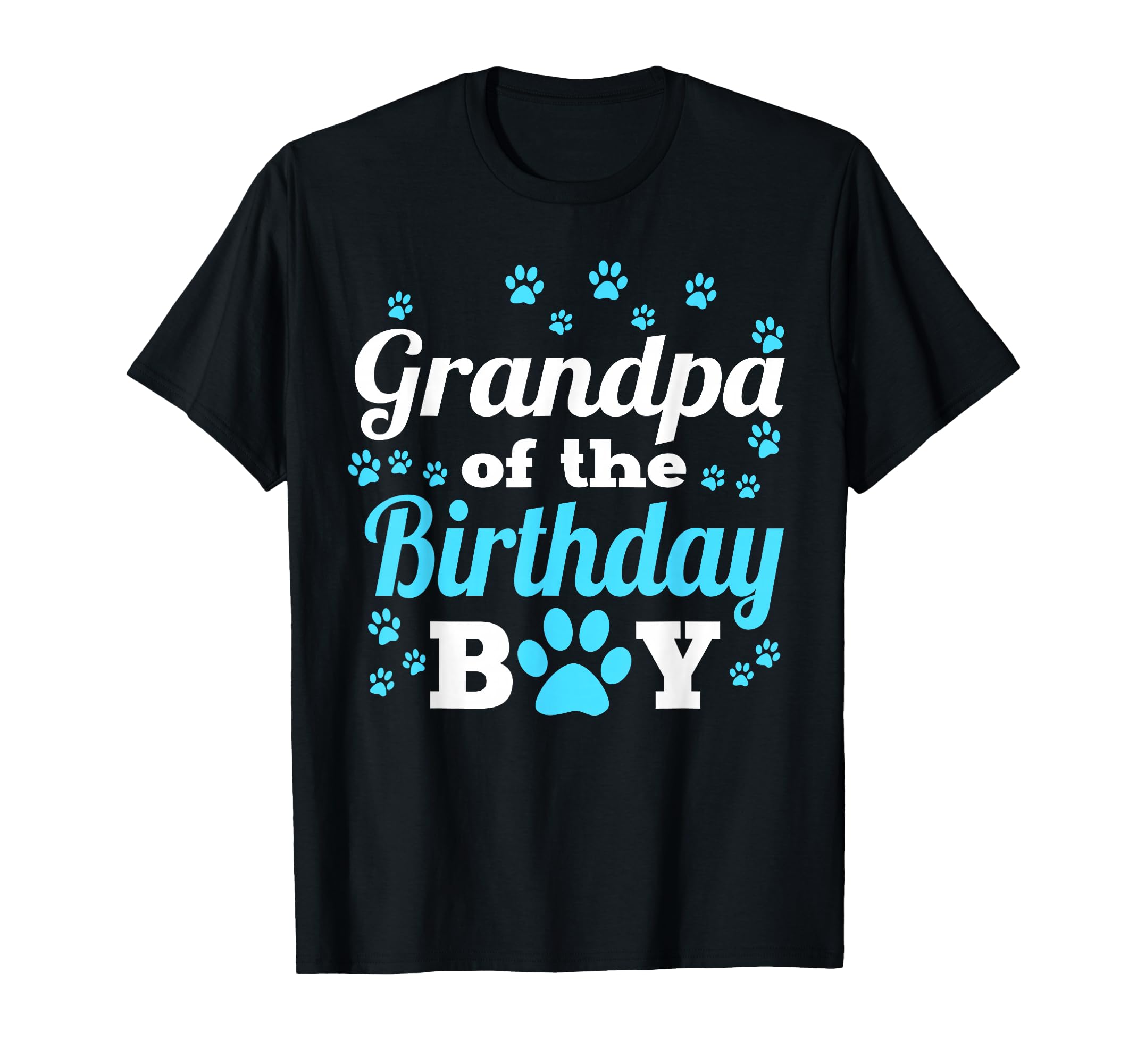 Grandpa Birthday Dog Paw Bday Party T-Shirt - Minimalist Print Unisex - T-Shirt, Sweatshirt, Hoodie