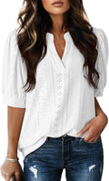 Womens Summer Business Casual Blouses V Neck Short - Adult & Kids T-Shirts, Sweatshirts & Hoodies apparel design preview 1