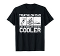 Funny Triathlon Dad Swim Bike Run T-Shirt - Minimalist Print Unisex - T-Shirt, Sweatshirt, Hoodie
