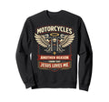 Motorcycle Biker Jesus Faith Sweatshirt - Novelty Apparel for Adults - T-Shirt, Sweatshirt, Hoodie