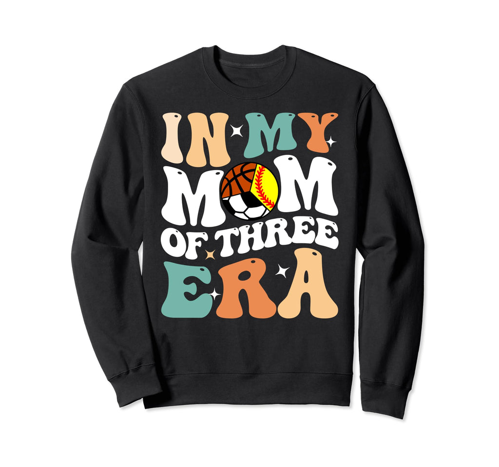 My Mom Three Era Funny Softball Soccer Sweatshirt - Graphic Print Unisex - T-Shirt, Sweatshirt, Hoodie