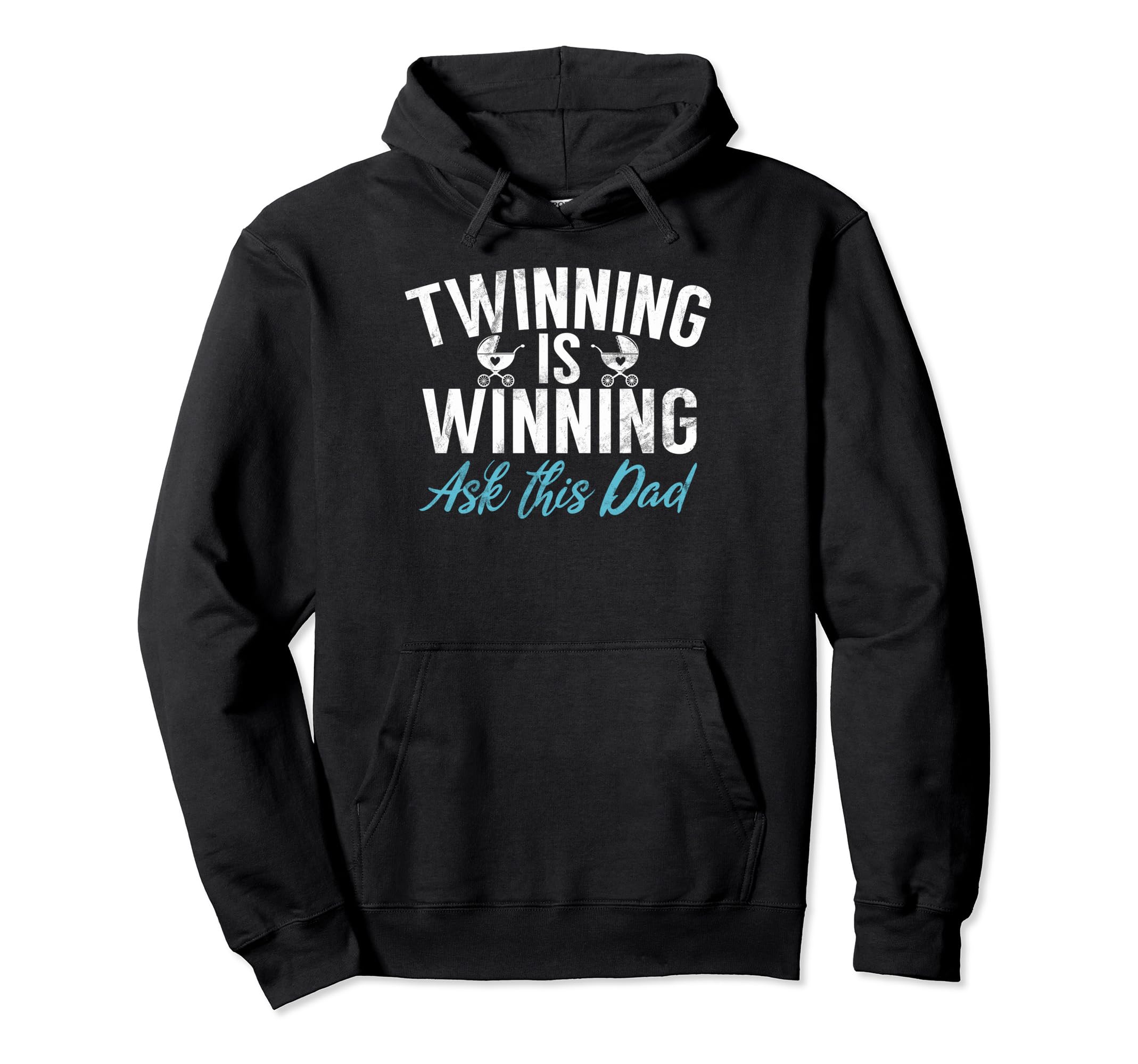 Twinning Is Winning Ask This Dad Twin Dad Hoodie - Minimalist Print Unisex - T-Shirt, Sweatshirt, Hoodie