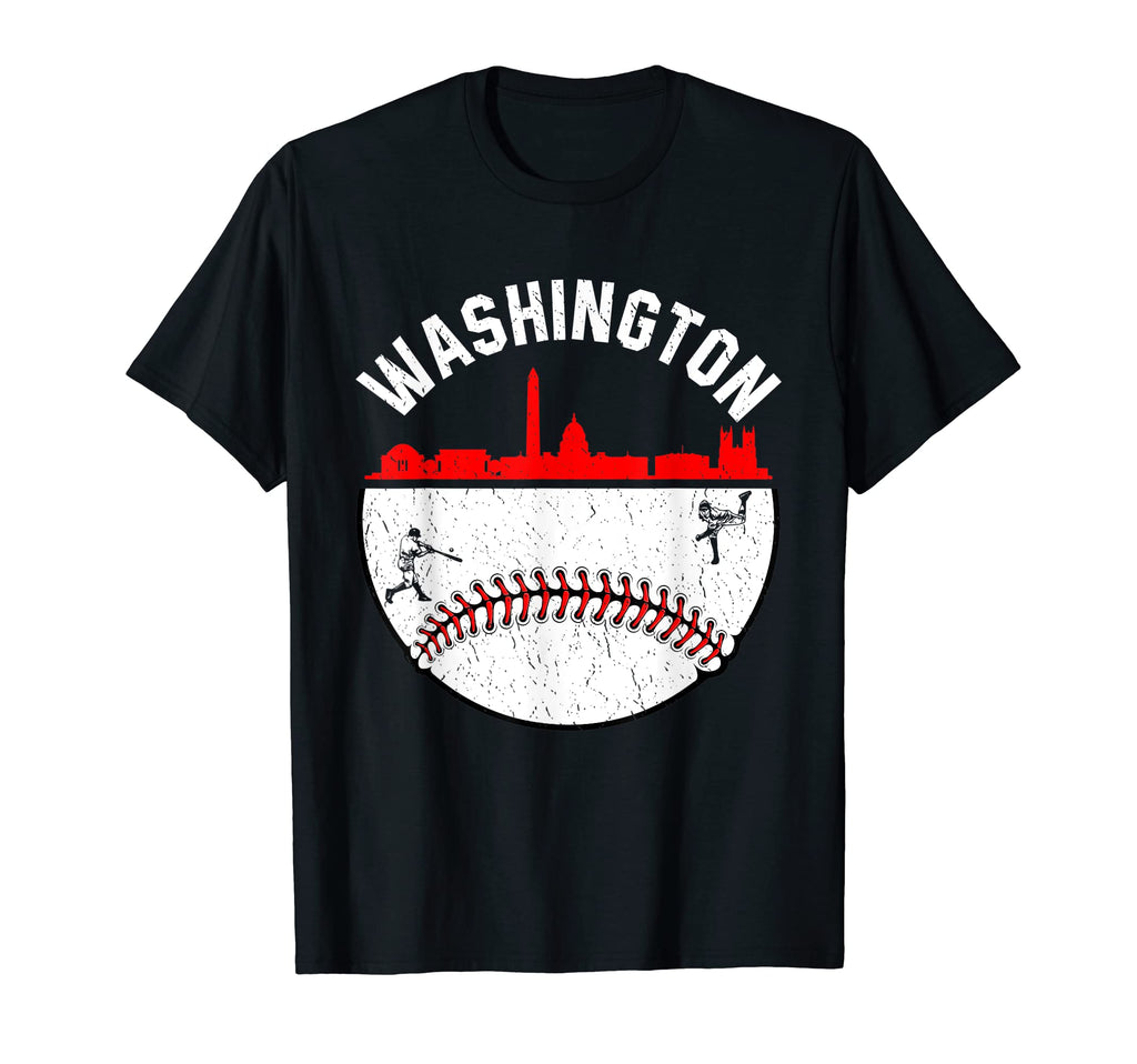 Washington Cityscape Baseball Mom Dad T-Shirt - Unique Graphic Unisex - T-Shirt, Sweatshirt, Hoodie