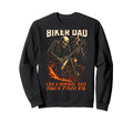 Biker Dad Skull Motorcycle Rocker Sweatshirt - Trendy Graphic Men Women - T-Shirt, Sweatshirt, Hoodie