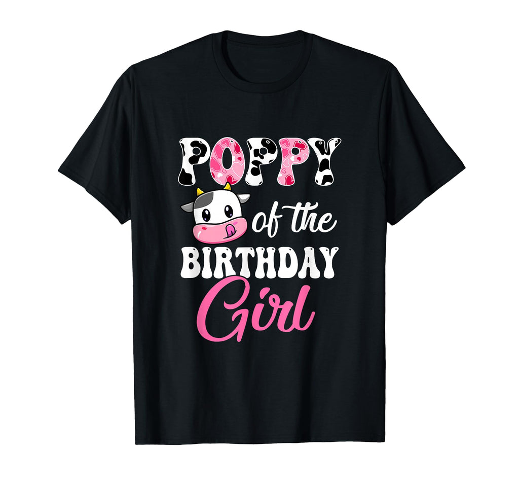 Poppy Birthday Farm Cow 1St Birthday T-Shirt - Novelty Apparel Men Women - T-Shirt, Sweatshirt, Hoodie