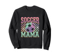Soccer Mama Soccer Fan Checkered Sweatshirt - Unique Graphic Men Women - T-Shirt, Sweatshirt, Hoodie