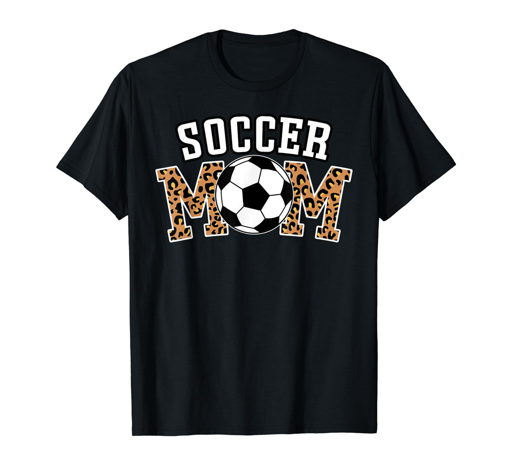 Leopard Soccer Mom Mom Who Love Soccer T-Shirt - Unique Graphic Unisex - T-Shirt, Sweatshirt, Hoodie