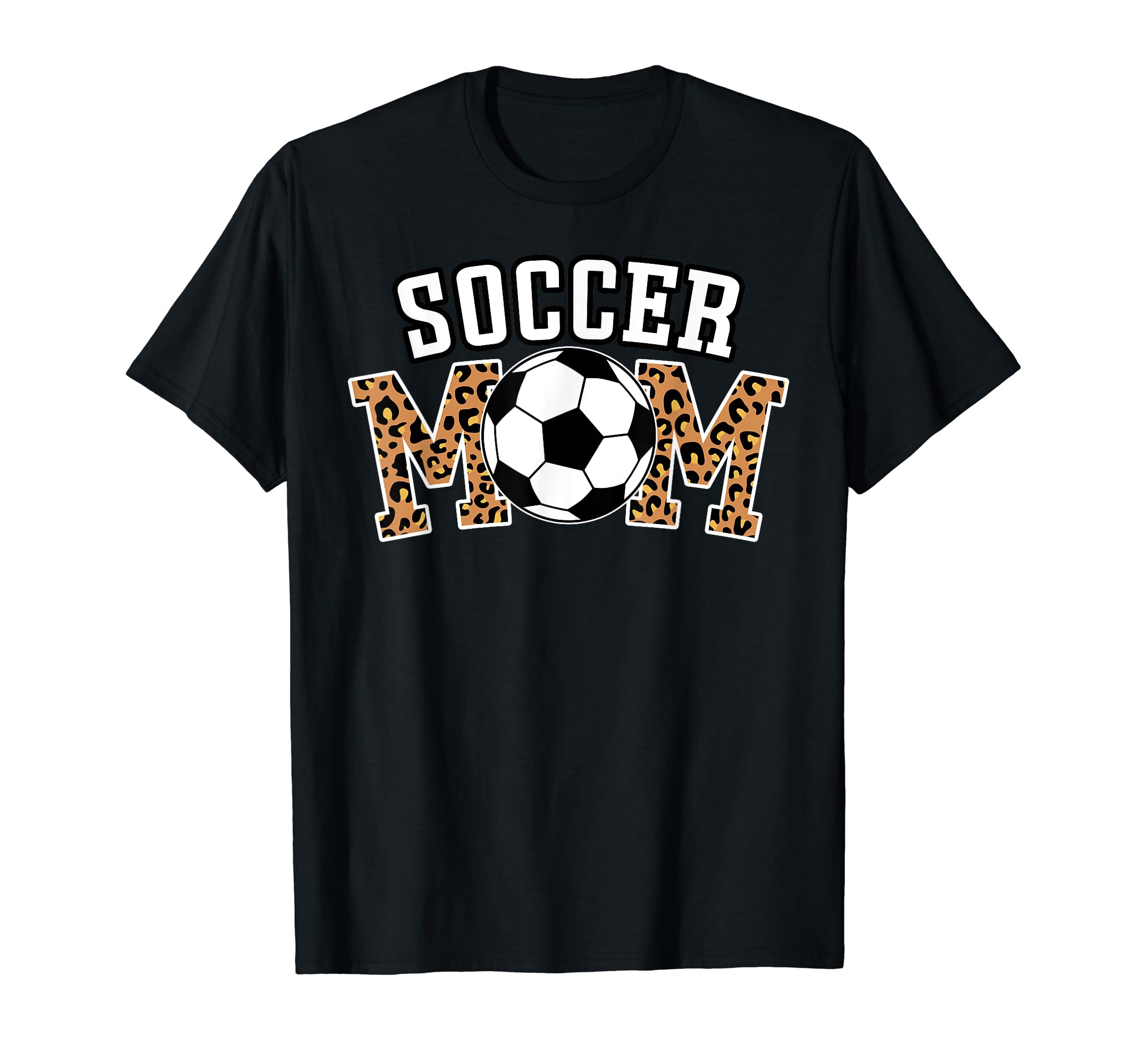 Leopard Soccer Mom Mom Who Love Soccer T-Shirt - Unique Graphic Unisex - T-Shirt, Sweatshirt, Hoodie