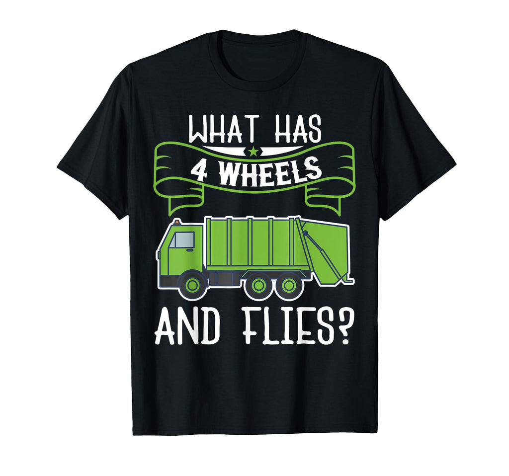 What Has 4 Wheels And Flies Dad Jokes T-Shirt - Minimalist Print Men Women - T-Shirt, Sweatshirt, Hoodie