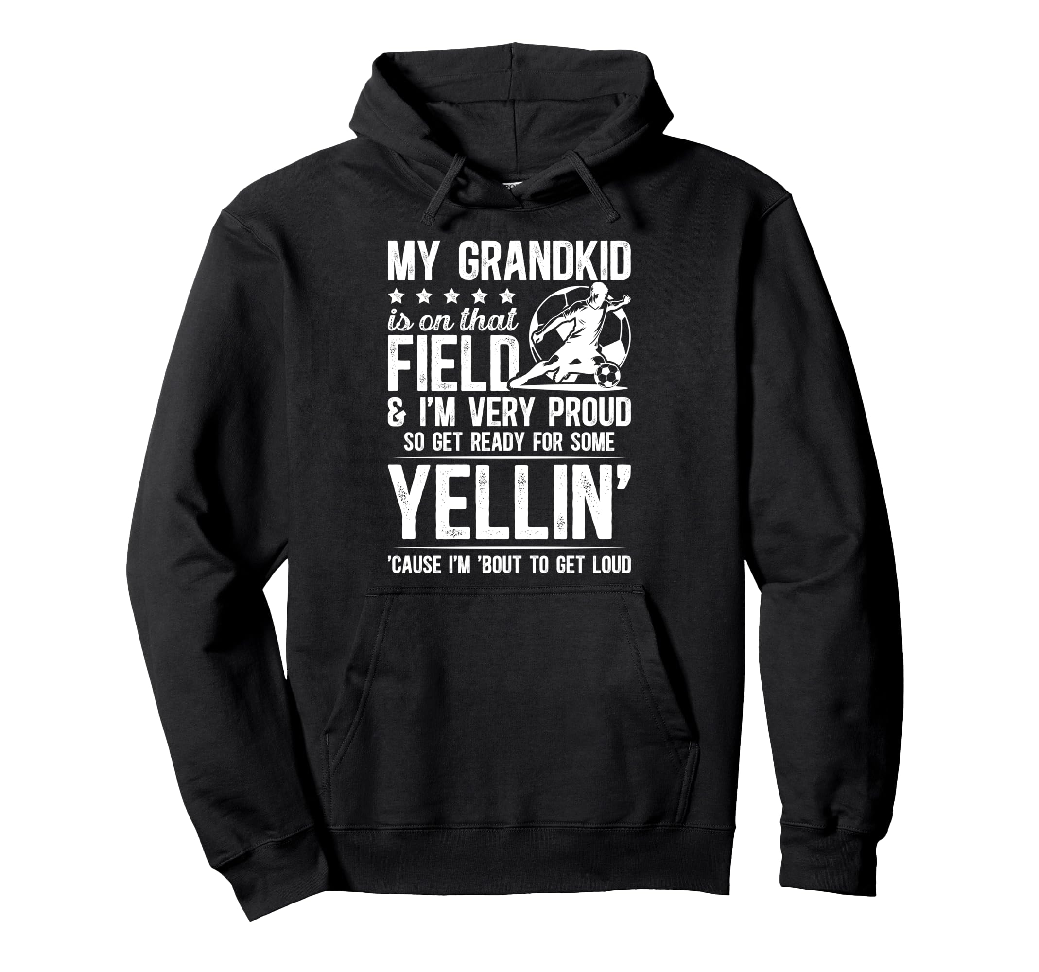 Very Proud Soccer Grandpa Soccer Player Hoodie - Graphic Print for Adults - T-Shirt, Sweatshirt, Hoodie