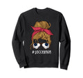 Soccer Mom Messy Bun Soccer Sweatshirt - Aesthetic Graphic Men Women - T-Shirt, Sweatshirt, Hoodie