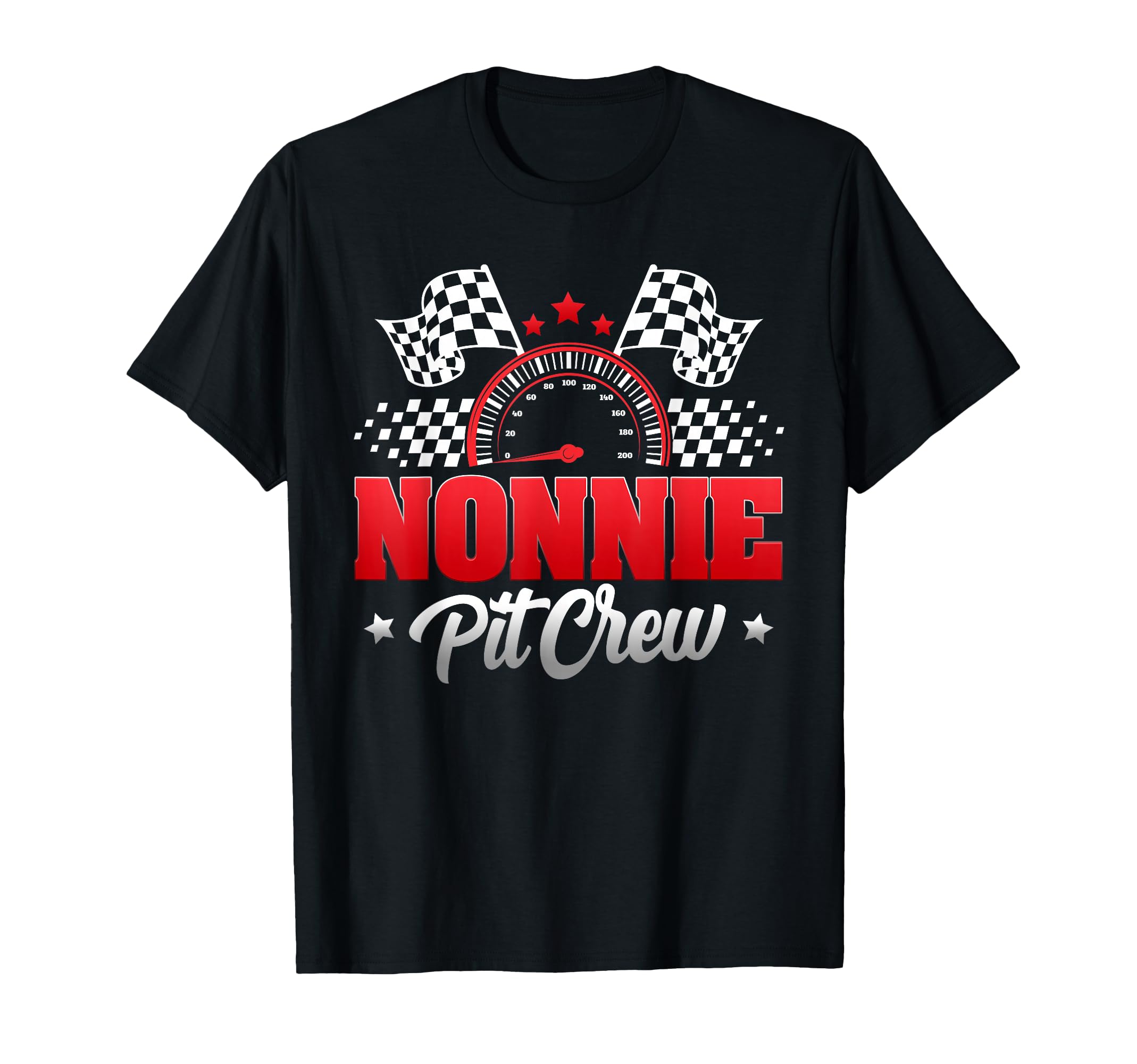 Nonnie Pit Crew Race Car Birthday Family T-Shirt - Graphic Print Men Women - T-Shirt, Sweatshirt, Hoodie