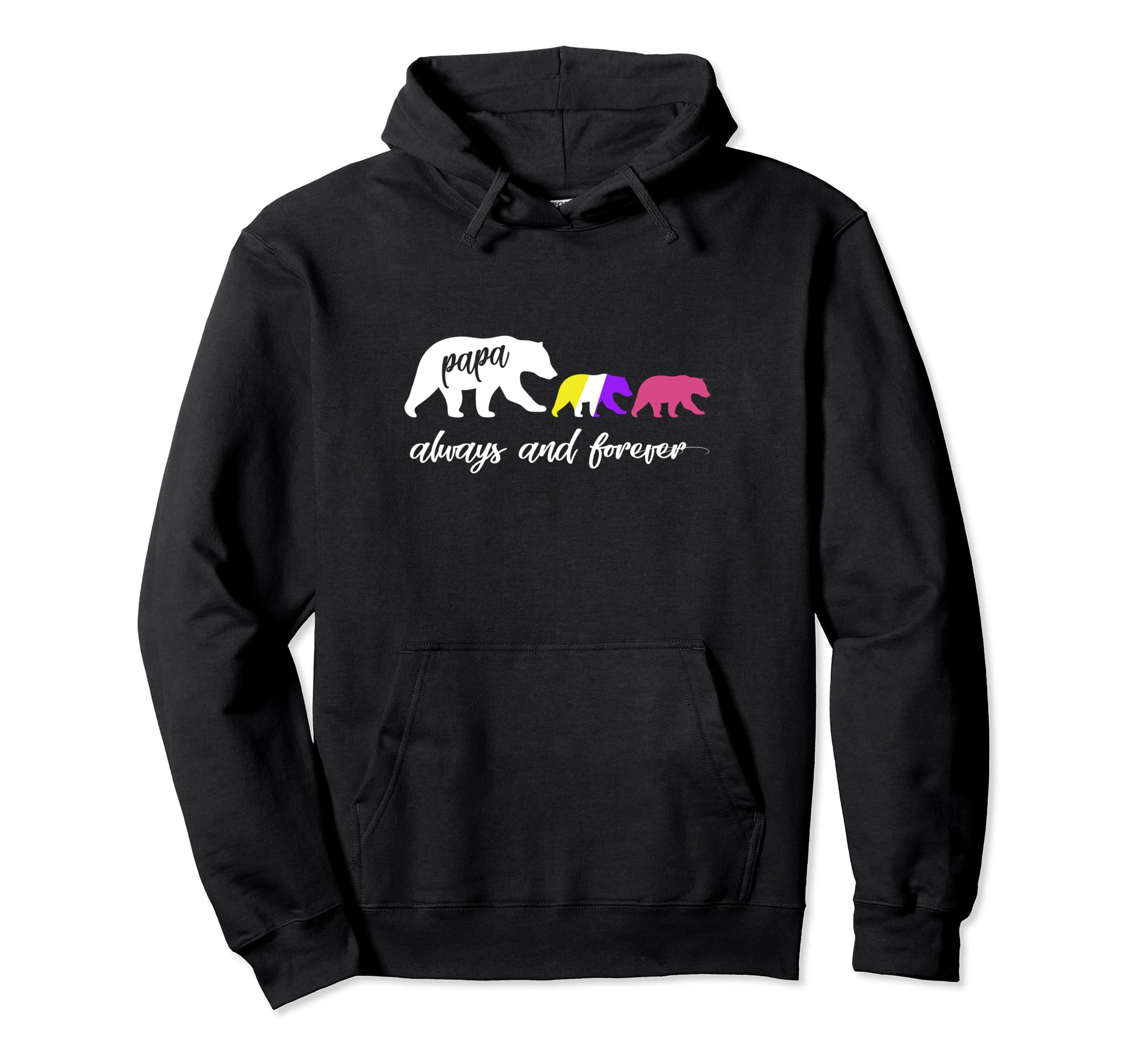Lgbtq Papa Bear Nonbinary Cisgender Hoodie - Casual Everyday Wear Unisex - T-Shirt, Sweatshirt, Hoodie
