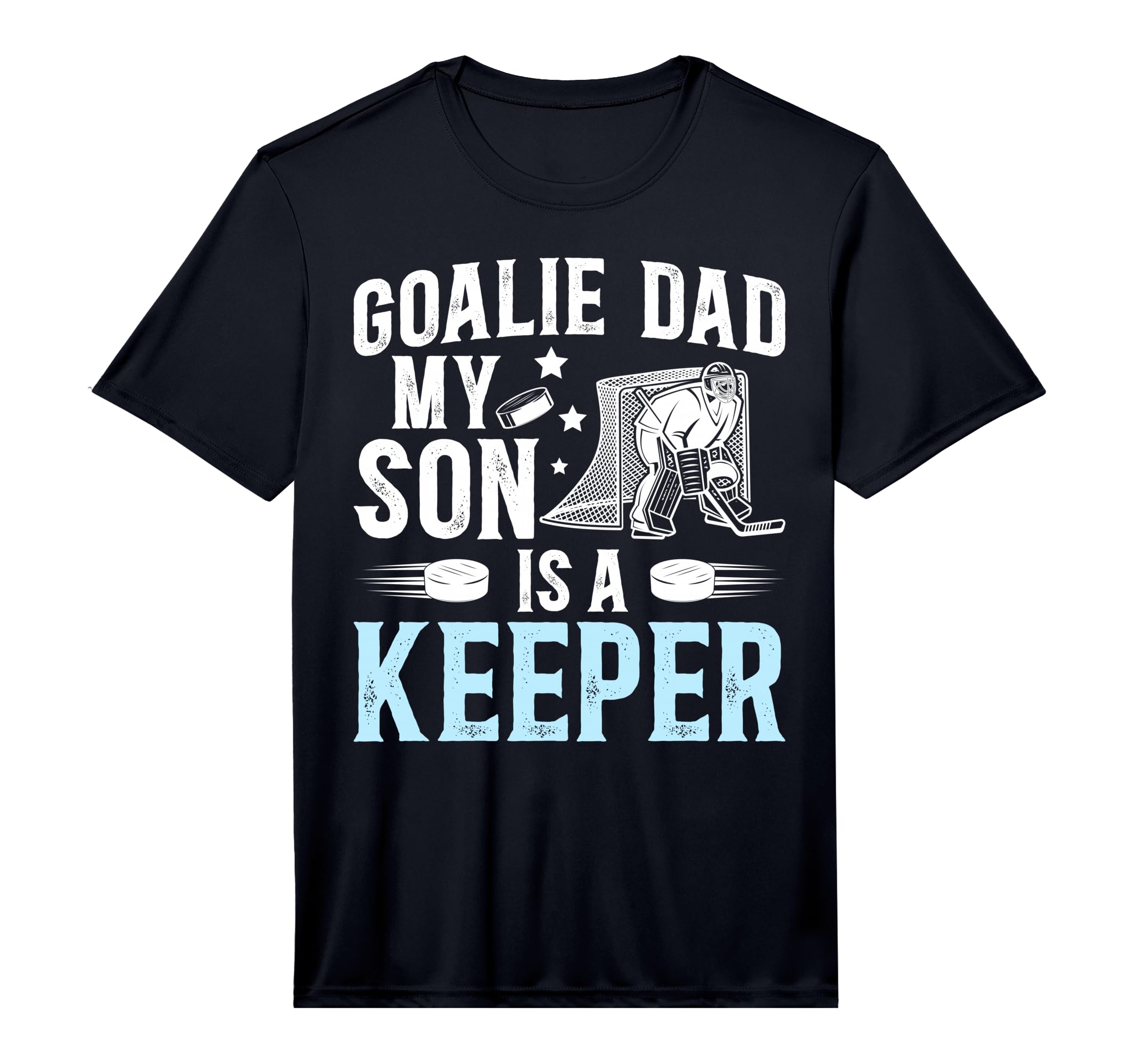 Mens Ice Hockey Goalie Dad Ice Hockey T-Shirt - Novelty Apparel for Adults - T-Shirt, Sweatshirt, Hoodie
