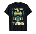 Leveled Up To Dad Twins Twin Dad T-Shirt - Streetwear Style for Adults - T-Shirt, Sweatshirt, Hoodie