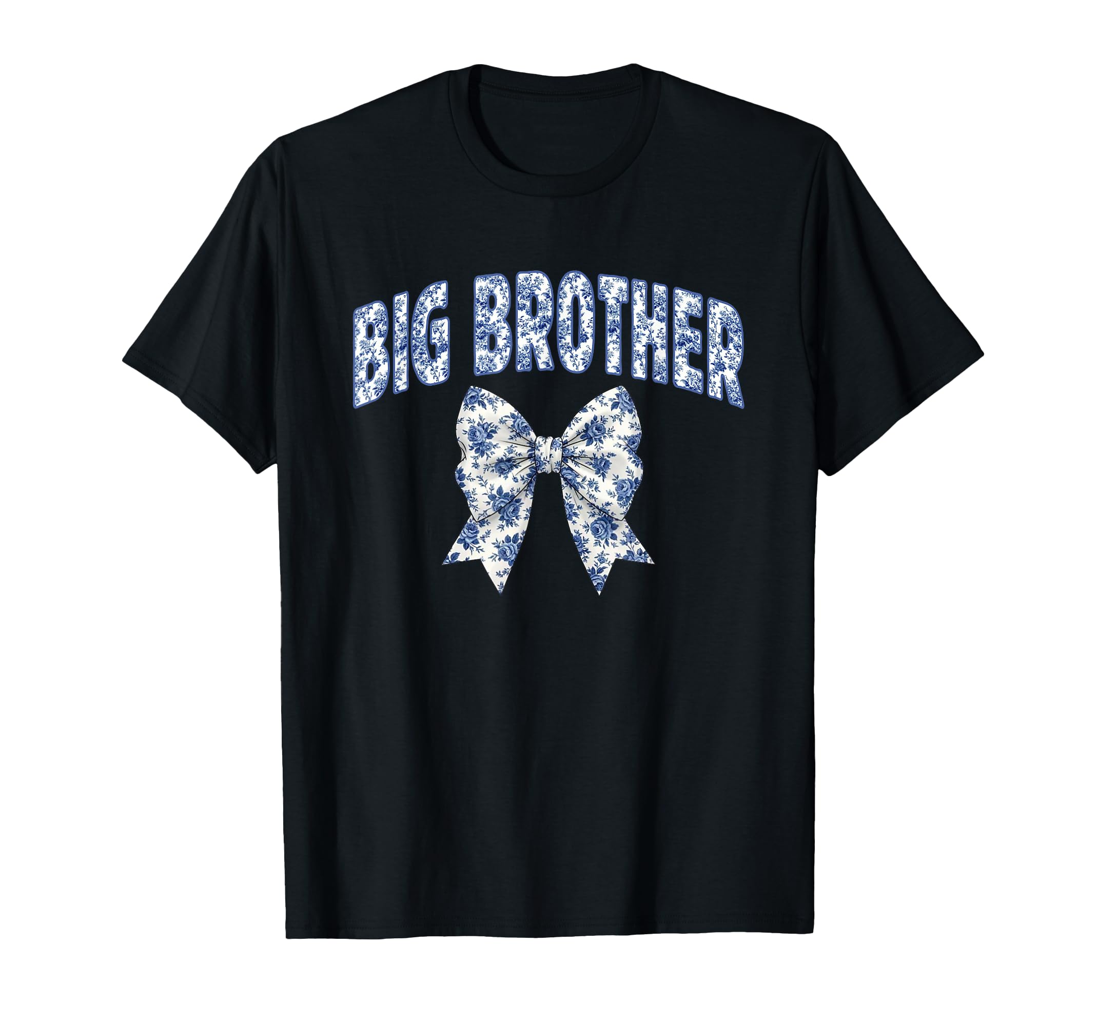 Big Brother Coquette Toile Blue Bow T-Shirt - Aesthetic Graphic for Adults - T-Shirt, Sweatshirt, Hoodie