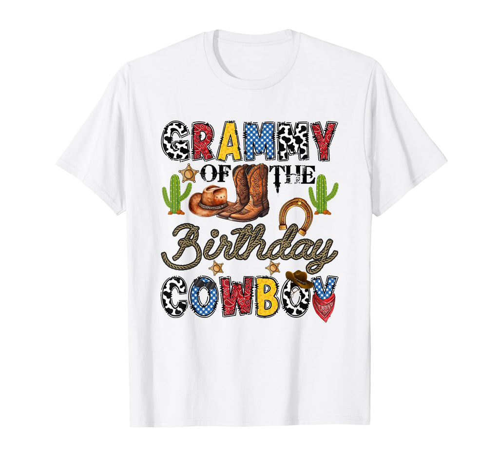 Grammy Birthday Cowboy Western Birthday T-Shirt - Custom Art Print Unisex - T-Shirt, Sweatshirt, Hoodie