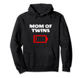 Tired Mom Twins Funny Mother Twin Babies Hoodie - Custom Art Print Unisex - T-Shirt, Sweatshirt, Hoodie
