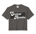 Soccer Auntie Soccer Aunt Checkered T-Shirt - Aesthetic Graphic Unisex - T-Shirt, Sweatshirt, Hoodie