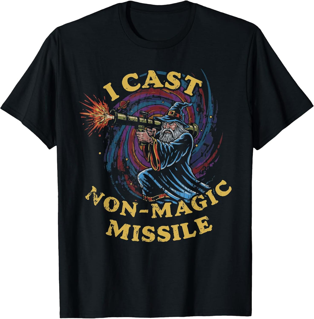 I Cast Non-Magic Missile Funny Wizard Parody Meme - Adult & Kids T-Shirts, Sweatshirts & Hoodies apparel design preview 1