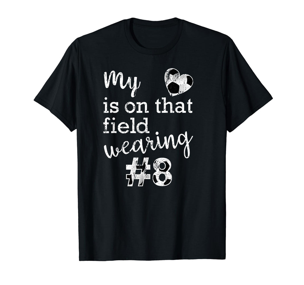 Soccer Ball Distressed 8 Proud Soccer Mom T-Shirt - Novelty Apparel Unisex - T-Shirt, Sweatshirt, Hoodie