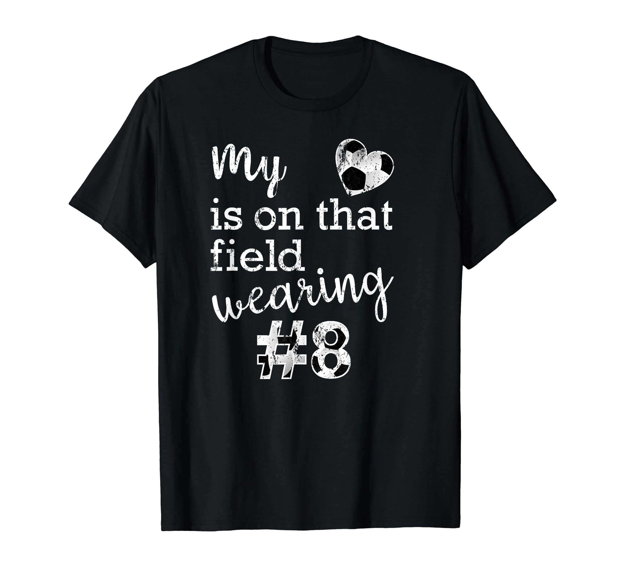 Soccer Ball Distressed 8 Proud Soccer Mom T-Shirt - Novelty Apparel Unisex - T-Shirt, Sweatshirt, Hoodie