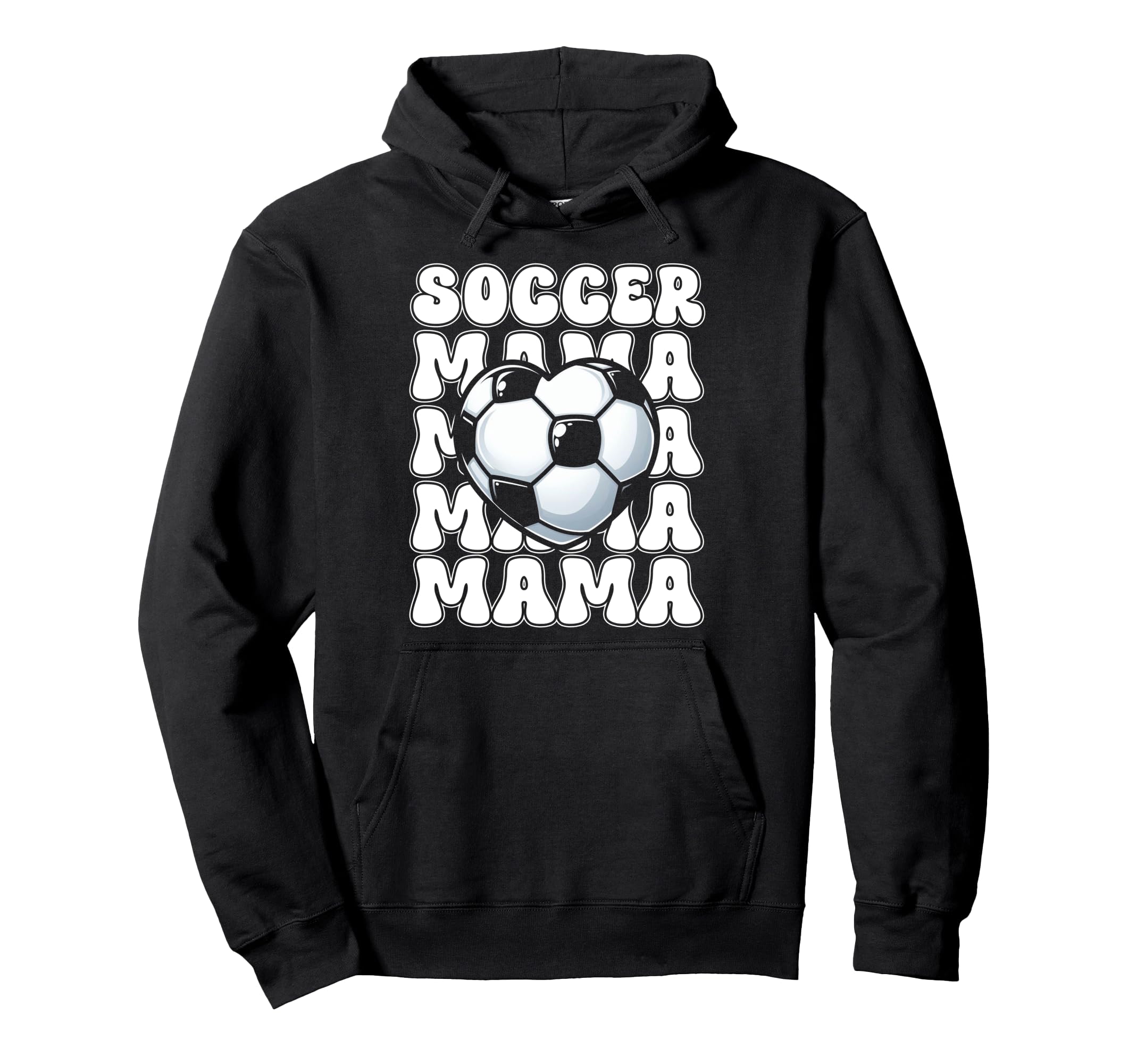 Soccer Mom Football Mama Soccer Season Hoodie - Trendy Graphic for Adults - T-Shirt, Sweatshirt, Hoodie