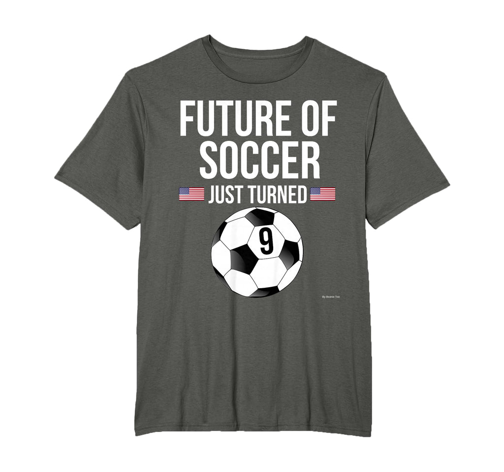 9Th Birthday Soccer 9 Year Old T-Shirt - Minimalist Print Men Women - T-Shirt, Sweatshirt, Hoodie