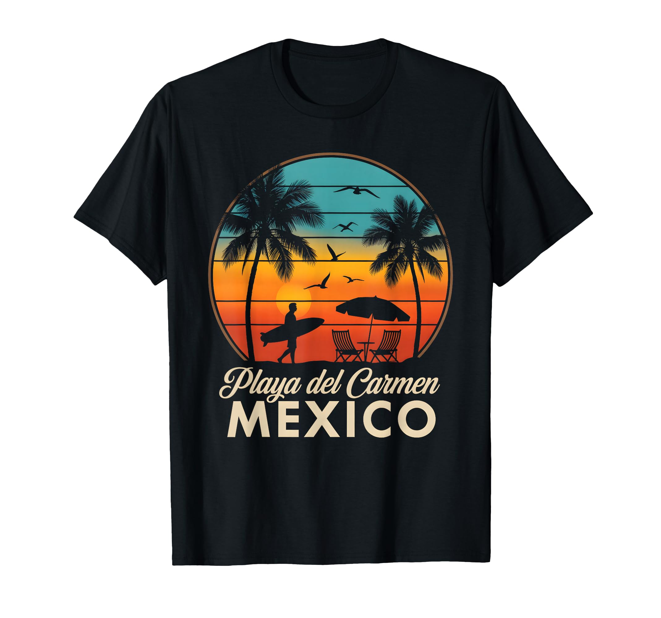 Playa Del Carmen Beach Mexico T-Shirt - Trendy Graphic for Adults - T-Shirt, Sweatshirt, Hoodie