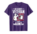 My Favorite Veteran Is My Aunt Usa Flag T-Shirt - Custom Art Print Unisex - T-Shirt, Sweatshirt, Hoodie