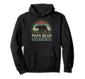 Papa Bear Power Pack Dad Grandpa Fathers Day Hoodie - Graphic Print Unisex - T-Shirt, Sweatshirt, Hoodie
