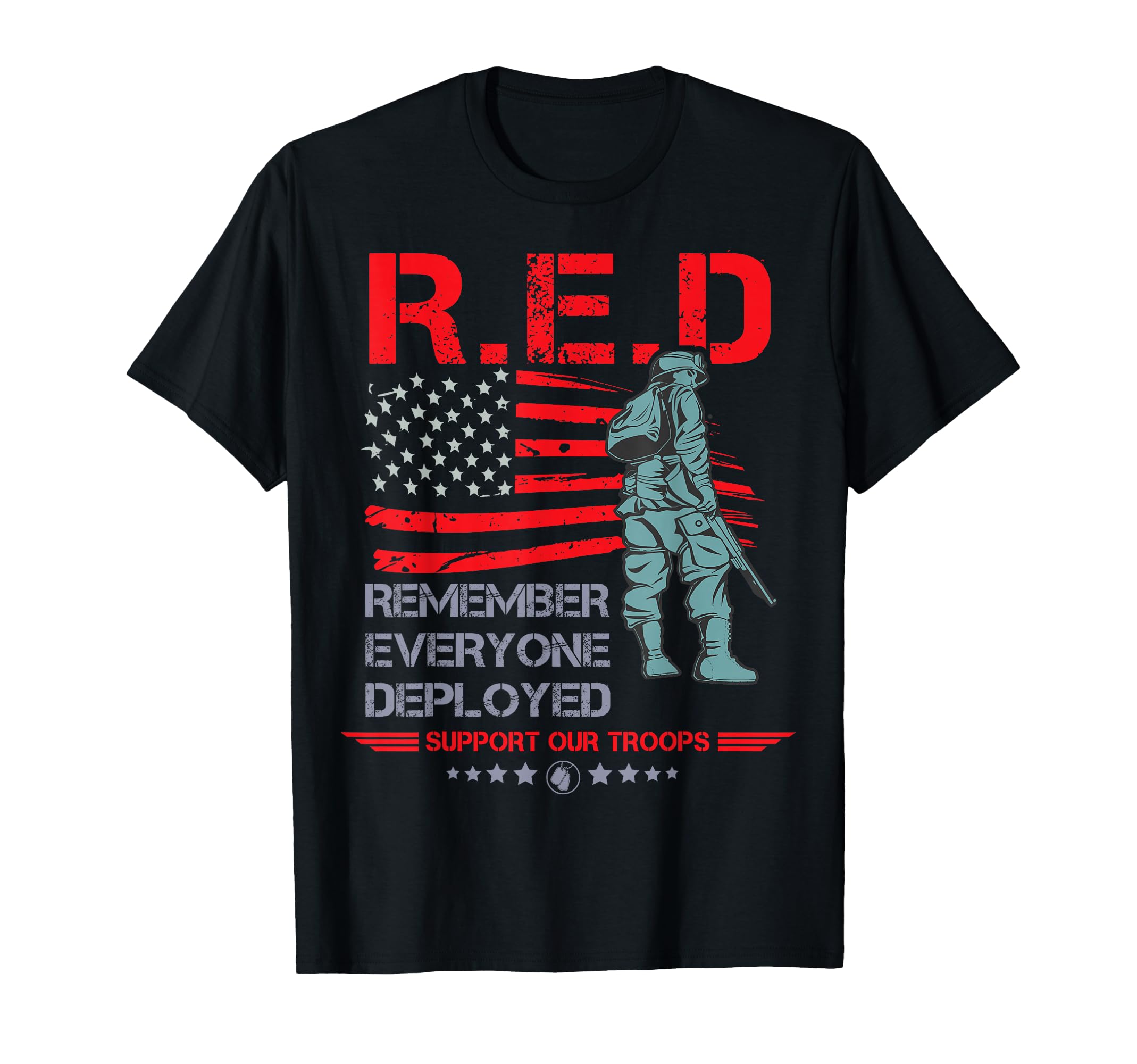 Red Friday Military Remember Everyone T-Shirt - Minimalist Print Men Women - T-Shirt, Sweatshirt, Hoodie