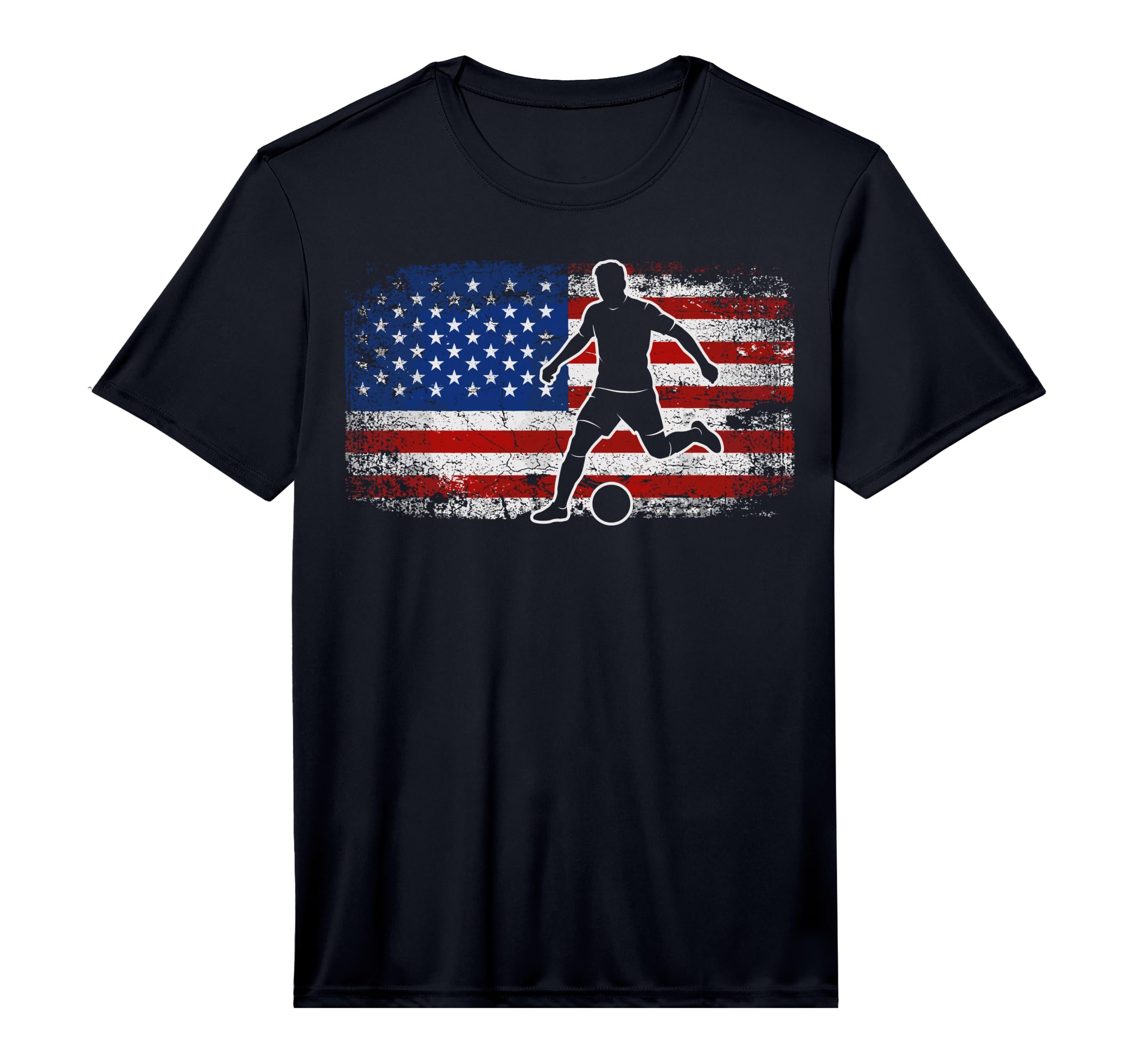 Soccer 2026 Distressed Usa American T-Shirt - Fun Novelty Design Unisex - T-Shirt, Sweatshirt, Hoodie