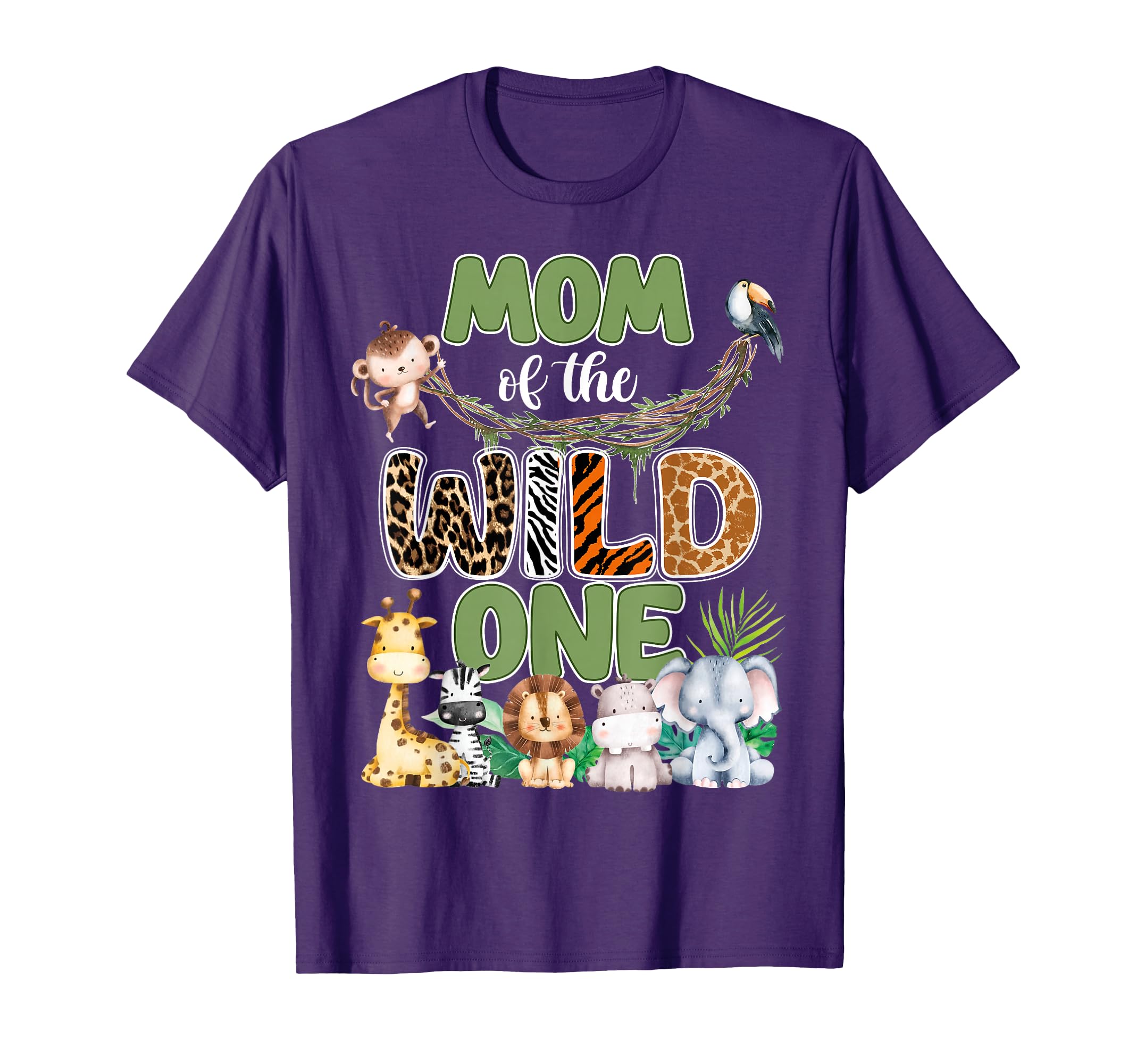 Mom Wild One 1St Birthday Family Safari T-Shirt - Graphic Print for Adults - T-Shirt, Sweatshirt, Hoodie