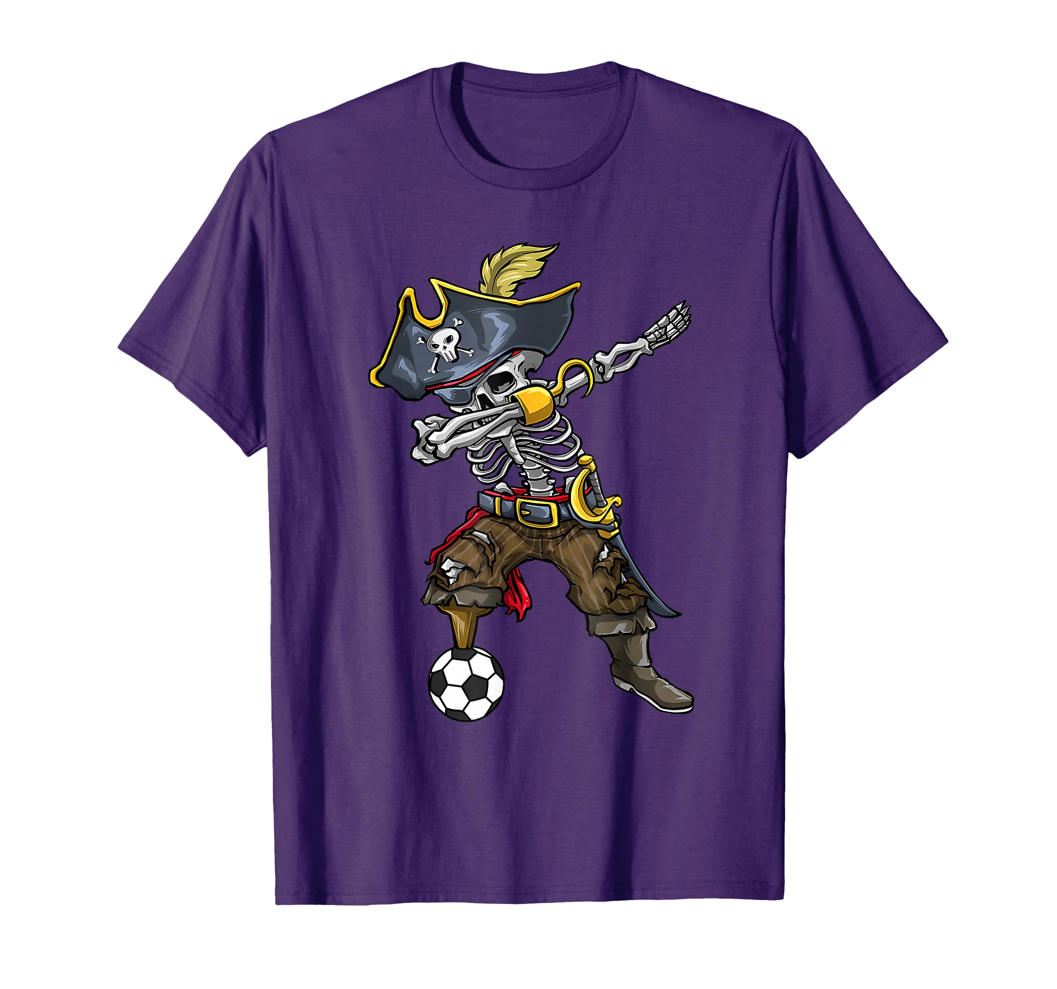 Dabbing Skeleton Pirate Soccer Lover T-Shirt - Streetwear Style Men Women - T-Shirt, Sweatshirt, Hoodie