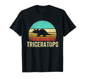 Triceratops Sunset Dinosaur T-Shirt - Minimalist Print Unisex - T-Shirt, Sweatshirt, Hoodie