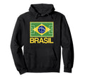 Brazil Soccer Field Flag Brasil Country Hoodie - Streetwear Style Unisex - T-Shirt, Sweatshirt, Hoodie