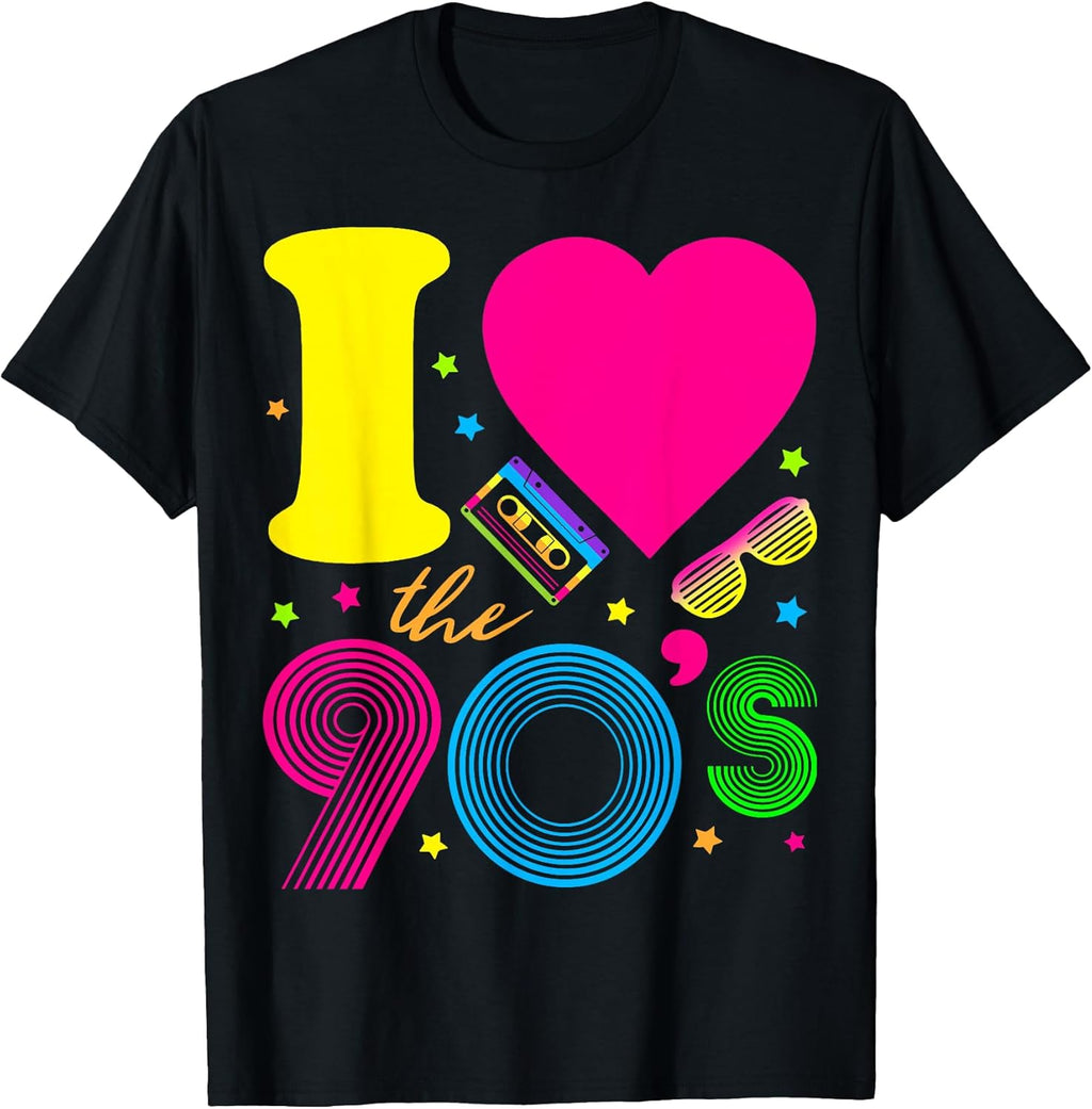 1990's 90s I Heart The Nineties - Adult & Kids T-Shirts, Sweatshirts & Hoodies apparel design preview 1